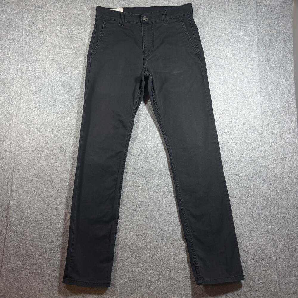Levi's 505 Jeans Mens W29 L32 Black Straight Leg Stretch Denim